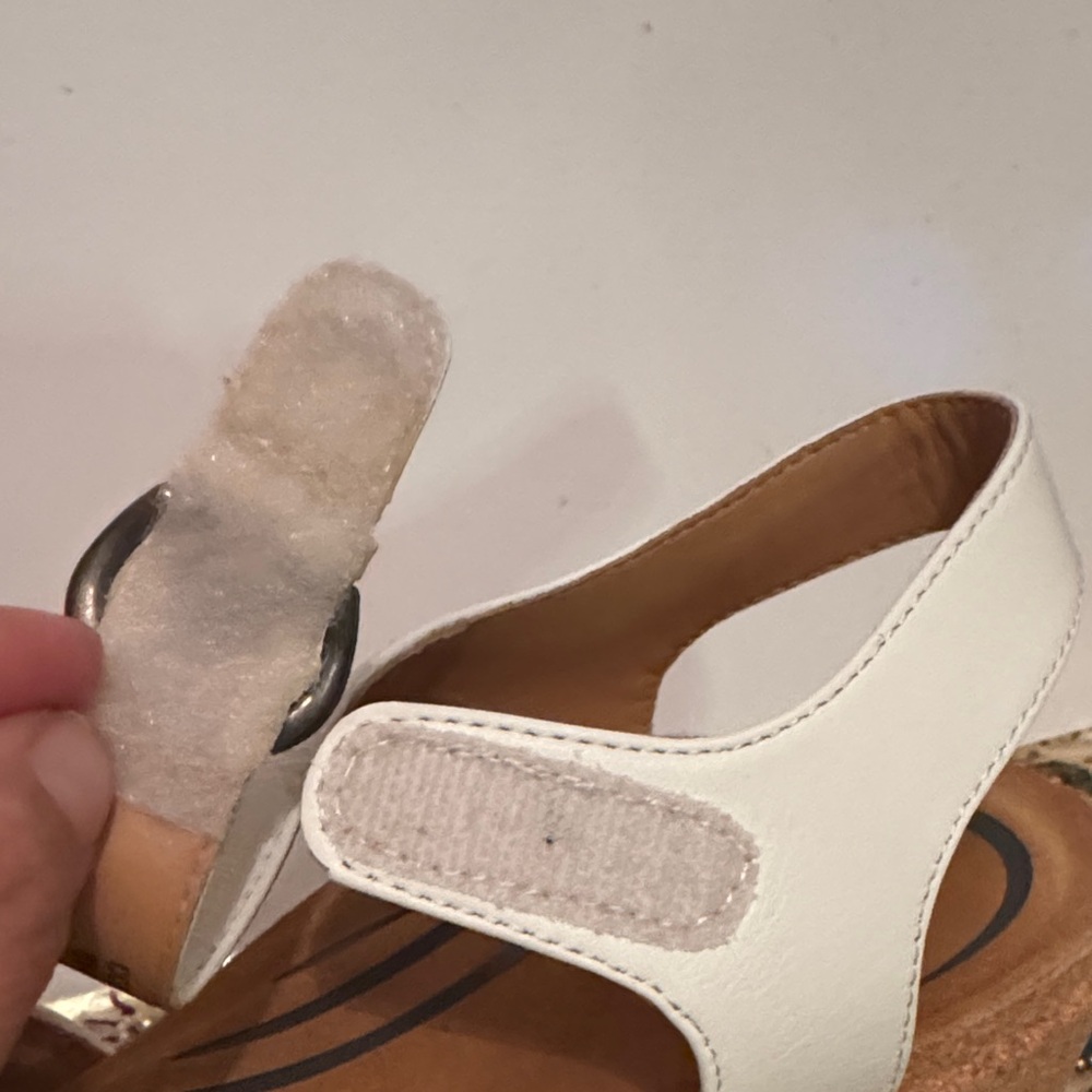 Aetrex White Platform Sandals Size 10US/ 41 - Picture 10 of 15